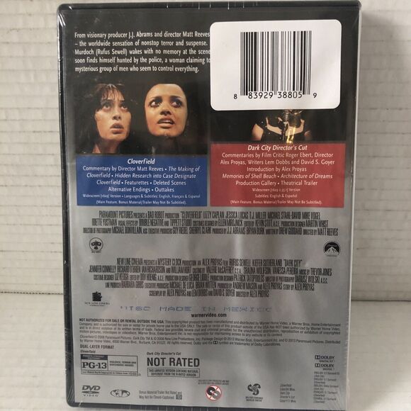 BRAND NEW Cloverfield & Dark City (DVD, 2014, 2-Disc Set, Directors Cut) - Picture 2 of 2